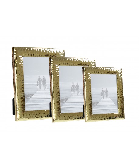 Hammered gold photo frame 10x15cm