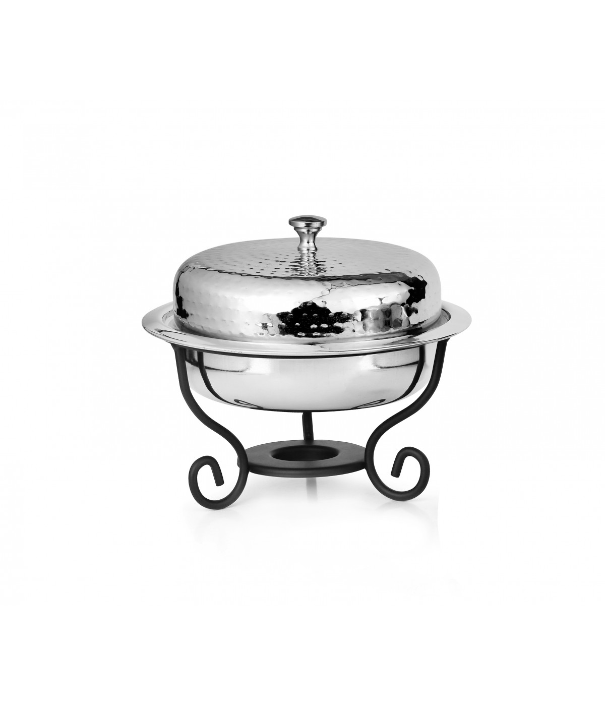 Hammered round chafing dish 1L