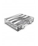 Mini white and silver acrylic backgammon set case 25x20x5cm