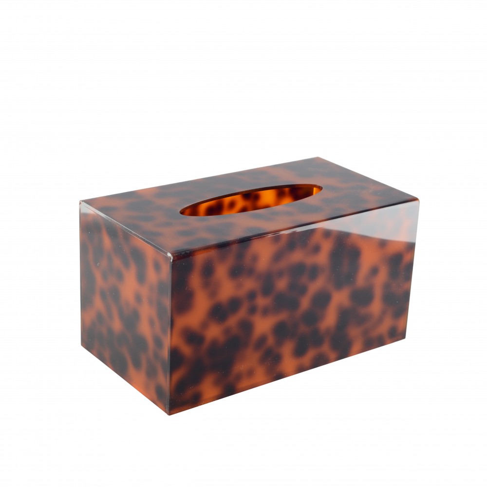 Leopard print tissue box 22.6x12.6x12cm