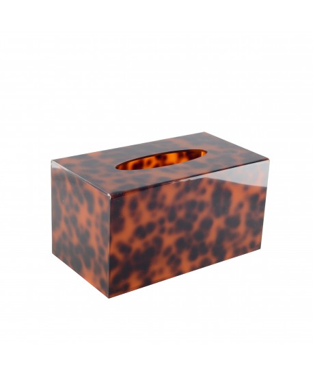 Leopard print tissue box 22.6x12.6x12cm