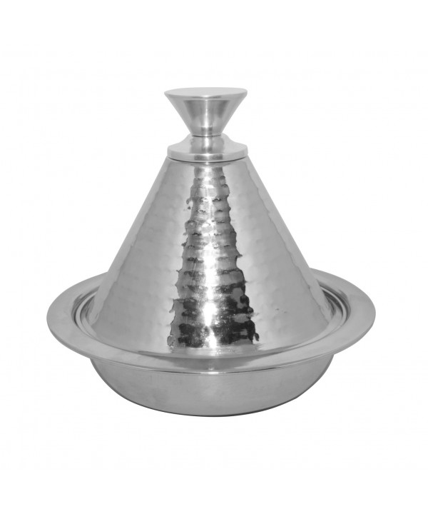 Hammered individual stainless steel tagine