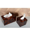 Leopard print tissue box 22.6x12.6x12cm