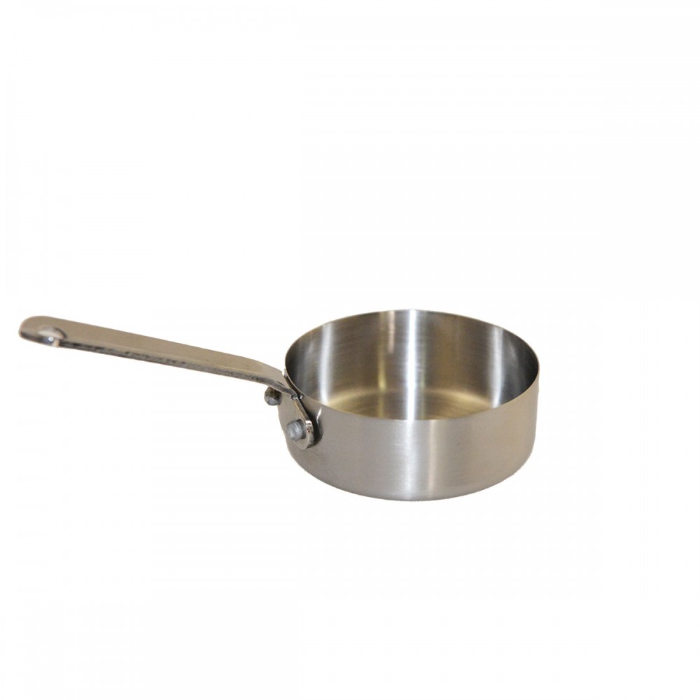 Mini matte round casserole with long handle 7x7x2.5cm