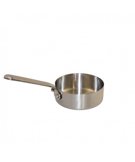 Mini matte round casserole with long handle 7x7x2.5cm