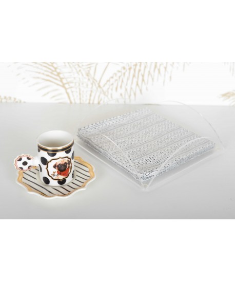 Porte-serviettes en acrylique 19.1x19.1x5cm