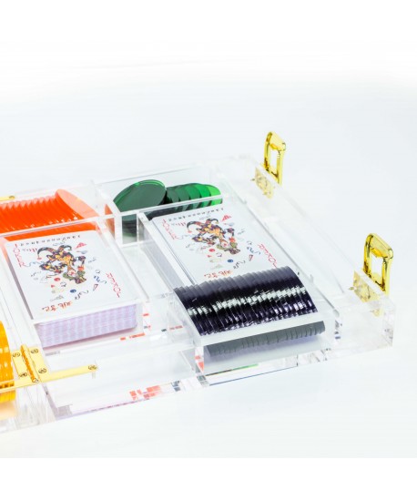 Acrylic poker set