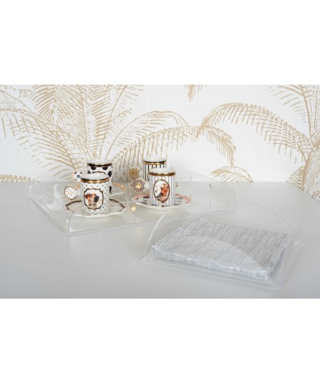 Porte-serviettes en acrylique 19.1x19.1x5cm