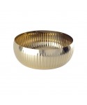 Gold ribbed pattern fruit bowl 24cm