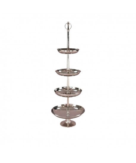 Serviteur 4 étages argent h.150cm