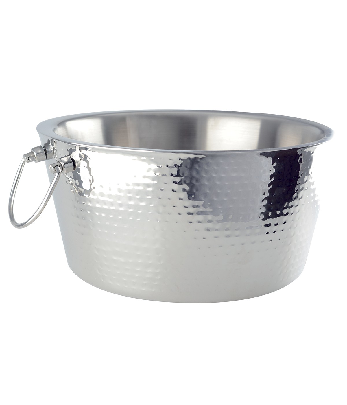 Seau à boissons martelé effet miroir