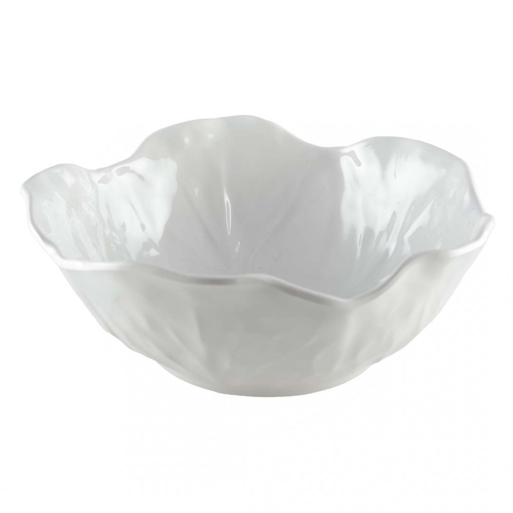 White melamine salad bowl 26x26x8cm