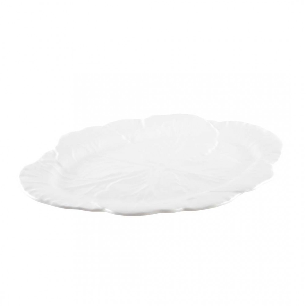 Plat ovale blanc en mélamine 50x40x2cm