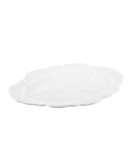 Plat ovale blanc en mélamine 50x40x2cm