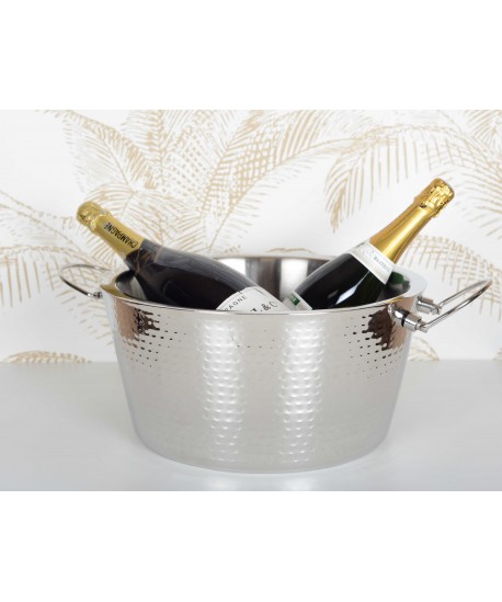 Seau à boissons martelé effet miroir