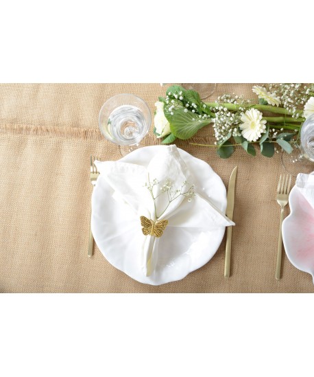 Assiette plate blanche en mélamine 27x27x2cm