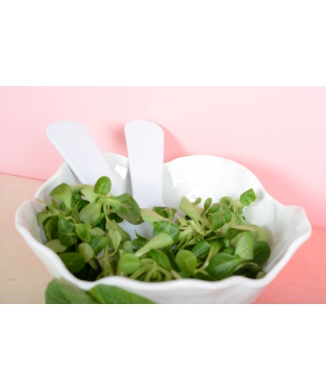 Couverts à salade blanc en mélamine 27x9.5x1cm