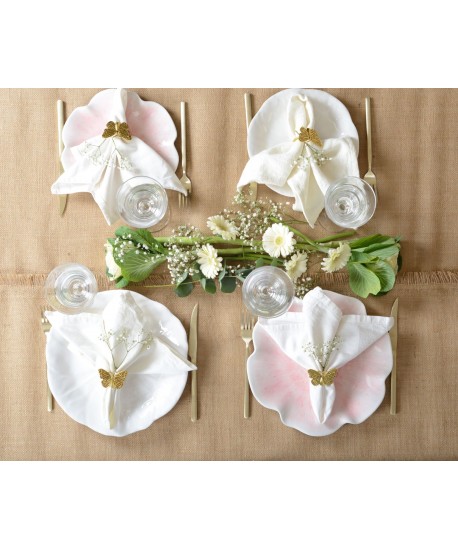 Assiette plate blanche en mélamine 27x27x2cm