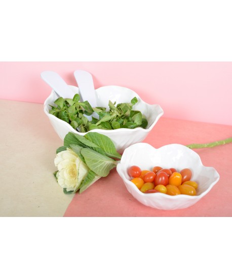 Assiette creuse blanche en mélamine 17.5x17.5x5cm