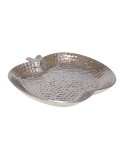 Silver ceramic apple dish 25.5x24.5x3cm