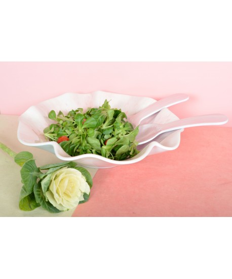 Saladier rose en mélamine 35x35x9cm