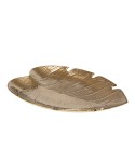 Coupelle dorée feuille tropicale 31x23x3.8cm