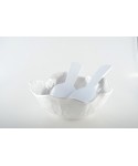 White melamine salad bowl 26x26x8cm