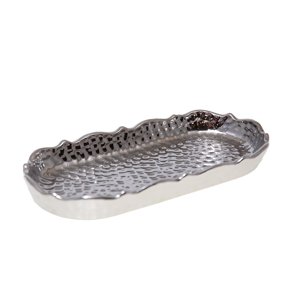 Silver rectangular dish 25x11.5x3cm