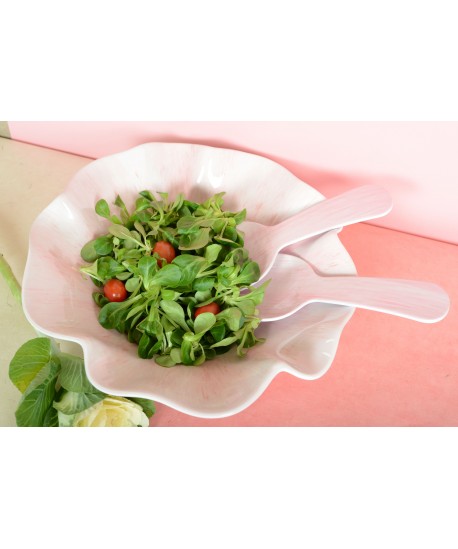 Salad servers - pink melamine 27x9.5x1cm