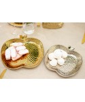 Silver ceramic apple dish 25.5x24.5x3cm