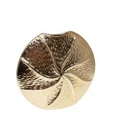 Vase spirale doré en céramique 23x6x21.5cm