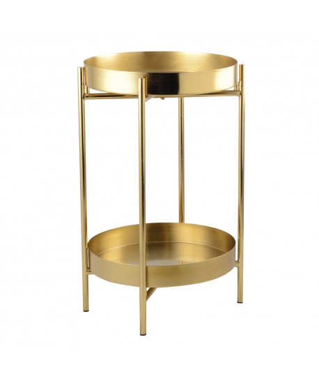 Desserte dorée 32x32x50cm