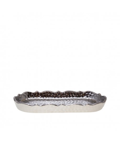 Silver rectangular dish 25x11.5x3cm