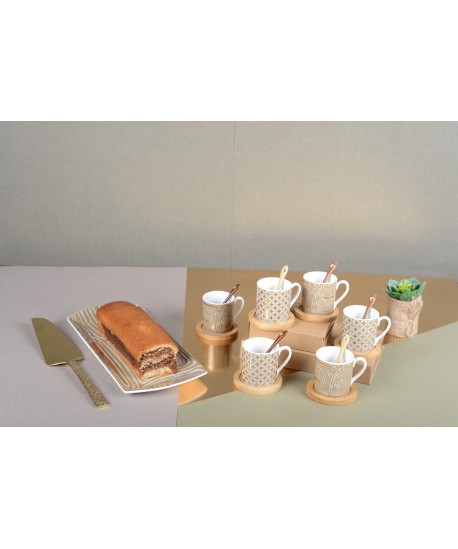 Tasses et sous tasses Cancún - lot de 6