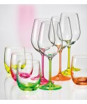 Verres à vin néon 350ml - lot de 4