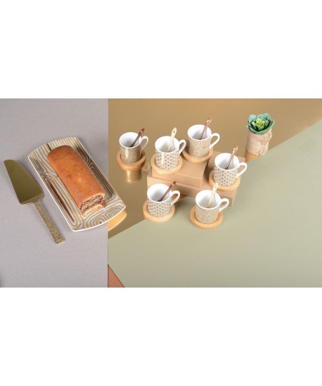 Tasses et sous tasses Cancún - lot de 6