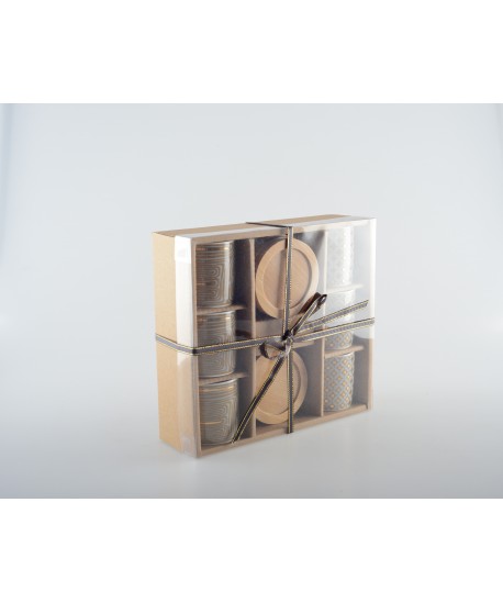 Tasses et sous tasses Cancún - lot de 6