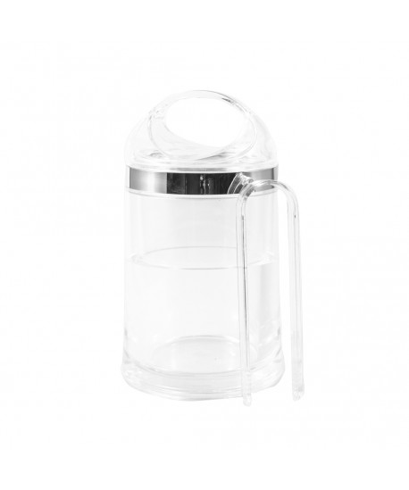 Seau à glaçons acrylique avec pince et couvercle