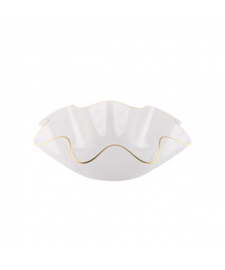 Coupe à fruits en acrylique 40 cm bord doré