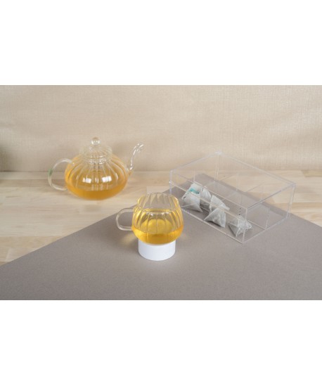 Boîte à thé 4 compartiments 21.6x16.8x8.5cm