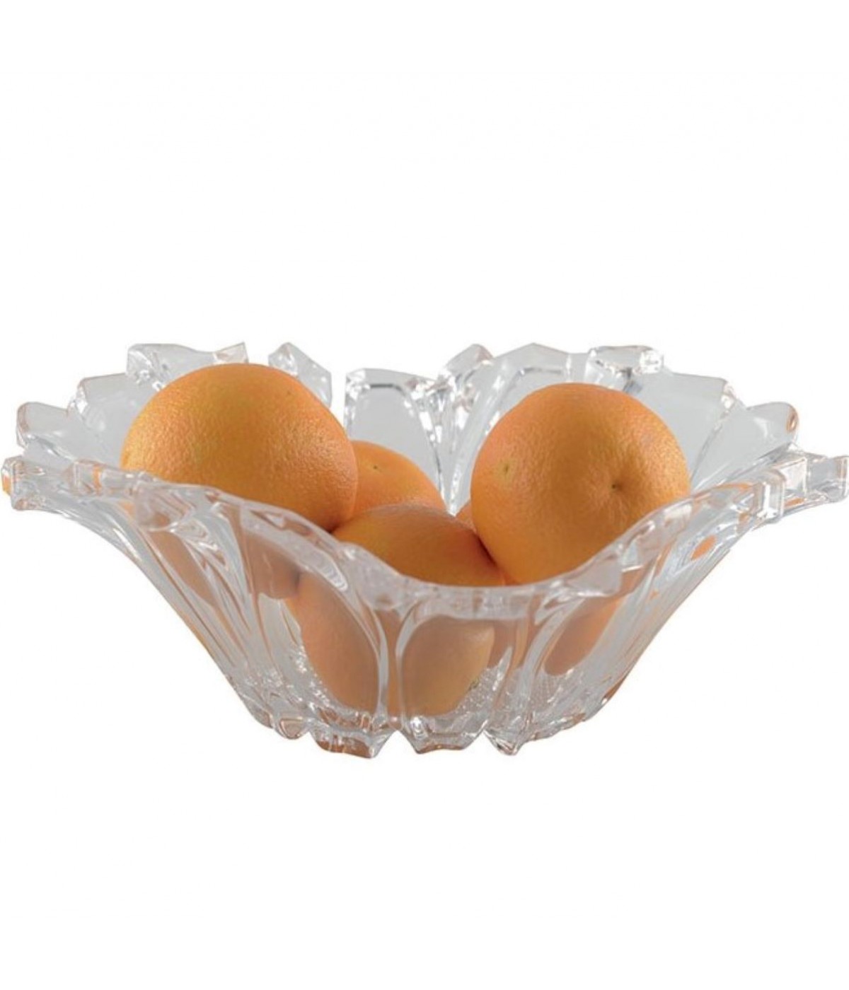 Acrylic flower-shaped fruit bowl 29.2x29.3x10.7cm