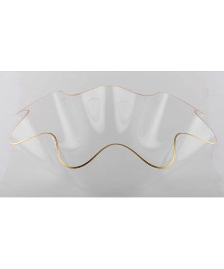 Coupe à fruits en acrylique 40 cm bord doré