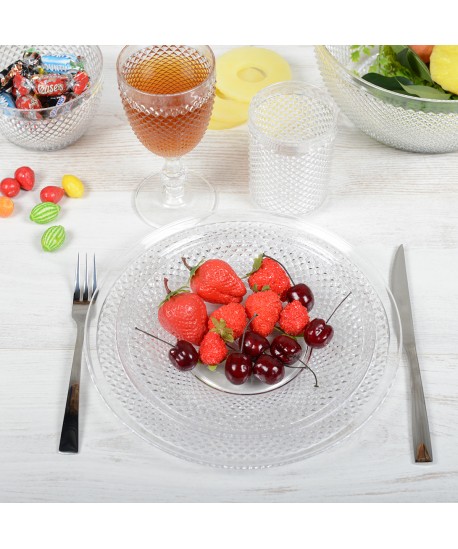 Assiette à dessert acrylique diamant