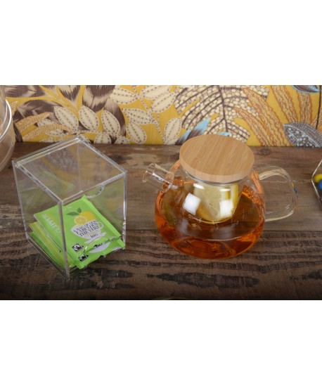 Rectangular acrylic tea box