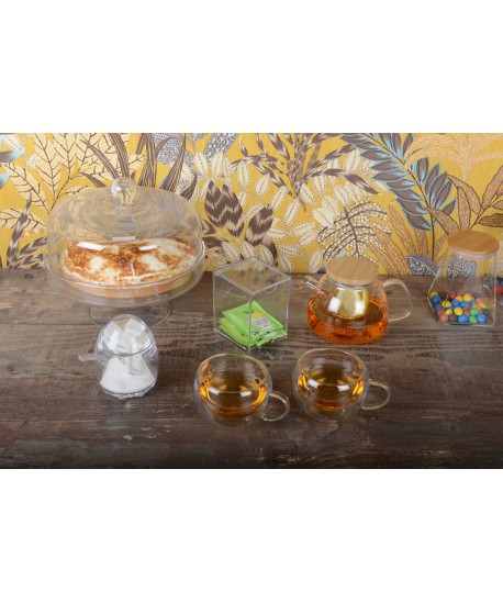 Rectangular acrylic tea box