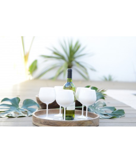 White wine glasses in acrylic 460ml - set of 6