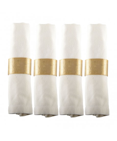 Gold oval napkin rings - set of 4
