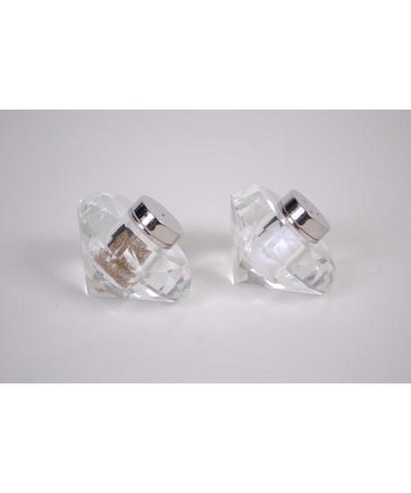 Salière et poivrière cristal 7 cm