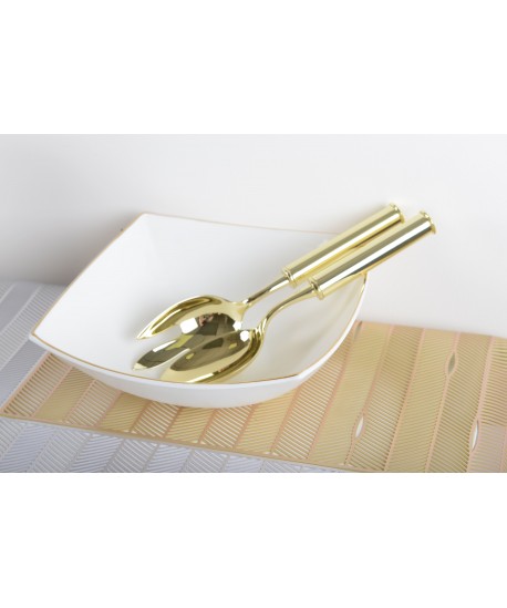 Couvert à salade doré