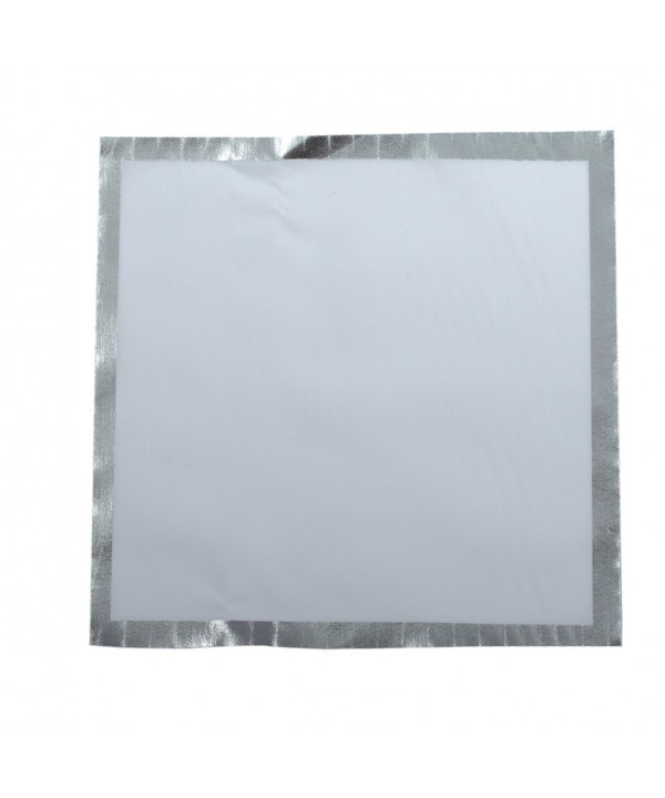 Serviettes jetables 21x21cm blanc et argent rouleau 32 pièces